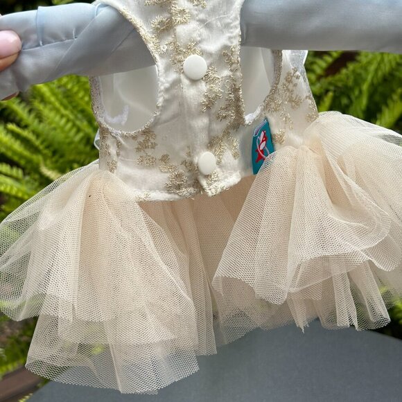 Dog Spring/Summer Breathable White Wedding Dress Princess with Pulling Cord XXS - Picture 4 of 9